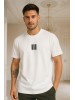 ELZE MODA 3 ÇİZGİLİ BASKILI OVERSİZE T-SHİRT