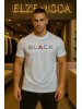 ELZE MODA BLACK BASKILI OVERİZE T-SHİRT