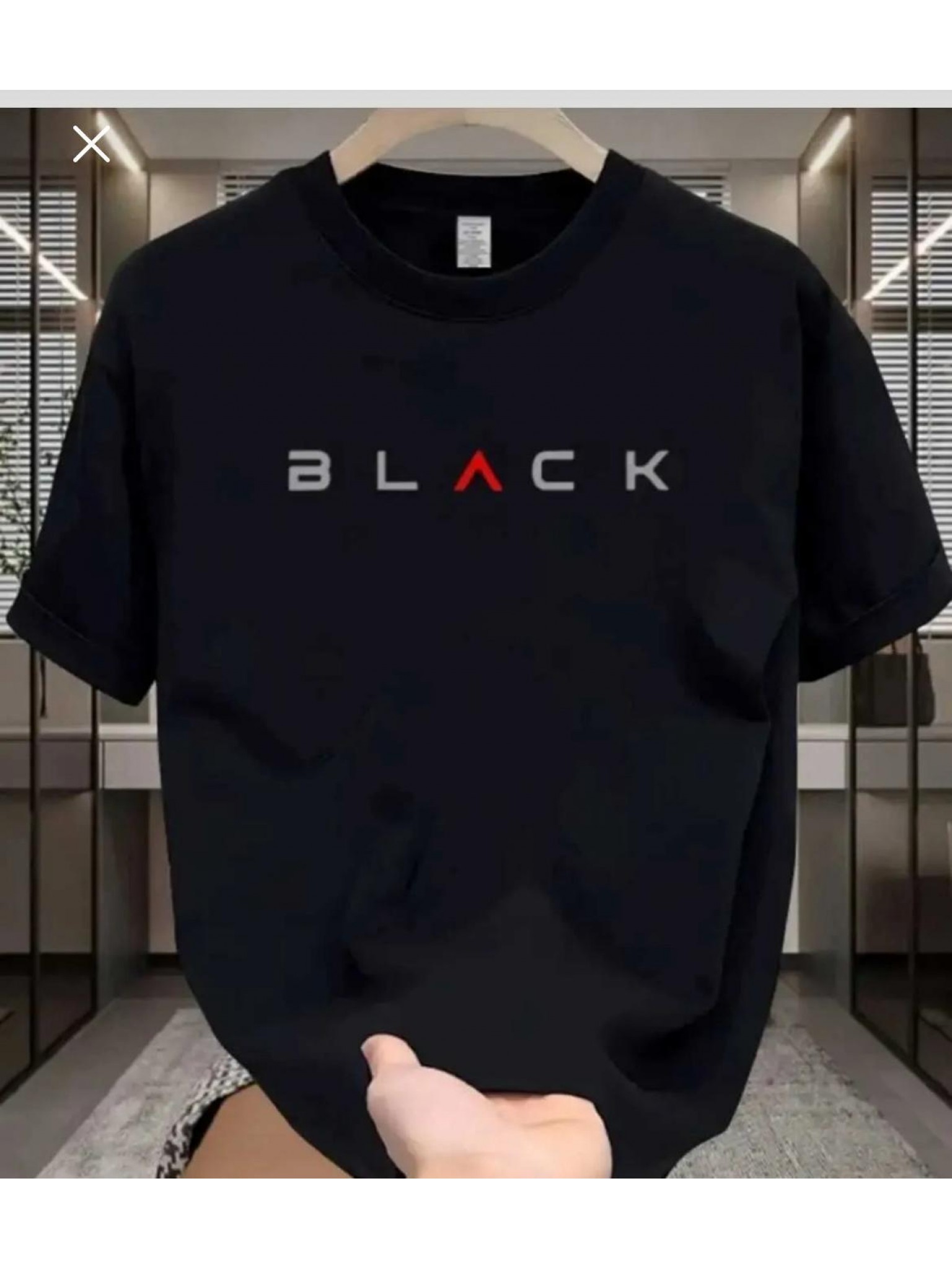 ELZE MODA BLACK BASKILI OVERİZE T-SHİRT