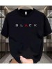 ELZE MODA BLACK BASKILI OVERİZE T-SHİRT
