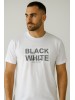ELZE MODA BLACK-WHİTE BASKILI OVERSİZE T-SHİRT