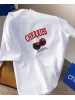 ELZE MODA ÖZEL CHERRİES BASKILI OVERSİZE T-SHİRT