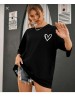 ELZE MODA KALP BASKILI OVERSİZE T-SHİRT