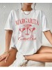ELZE MODA MARGARİTA BASKILI OVERSİZE T-SHİRT