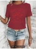 ELZE MODA MARGARİTA BASKILI OVERSİZE T-SHİRT