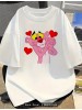 ELZE MODA CUTE PANTHER BASKILI OVERSİZE T-SHİRT
