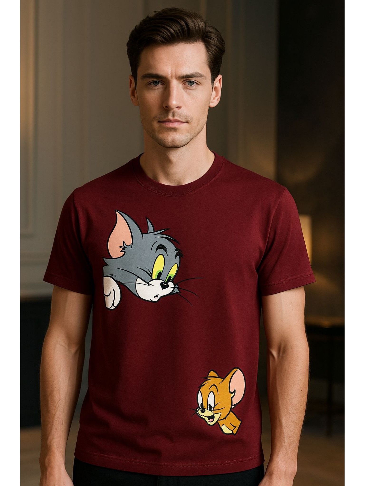 ELZE MODA TOMVEJERRY BASKILI OVERSİZE T-SHİRT