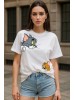 ELZE MODA TOMVEJERRY BASKILI OVERSİZE T-SHİRT