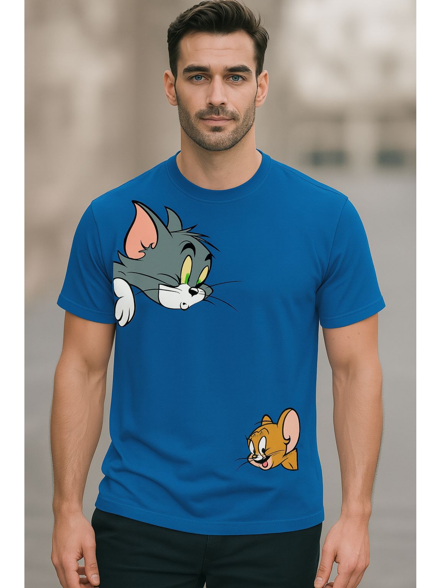 ELZE MODA TOMVEJERRY BASKILI OVERSİZE T-SHİRT